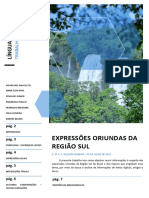 Língua Portuguesa - Expressões Oriundas Da Região Sul
