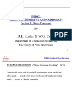 D.H. Lister & W.G. Cook: UN1001: Reactor Chemistry and Corrosion Section 9: Stress Corrosion