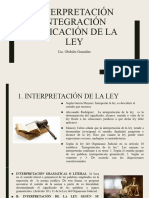 CLASE DEL DIA 10 DE ABRIL 2021, Interpretación, Integració, Aplicación de La Ley. Presentación