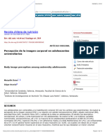 Percepción de La Imagen Corporal en Adolescentes Universitarios