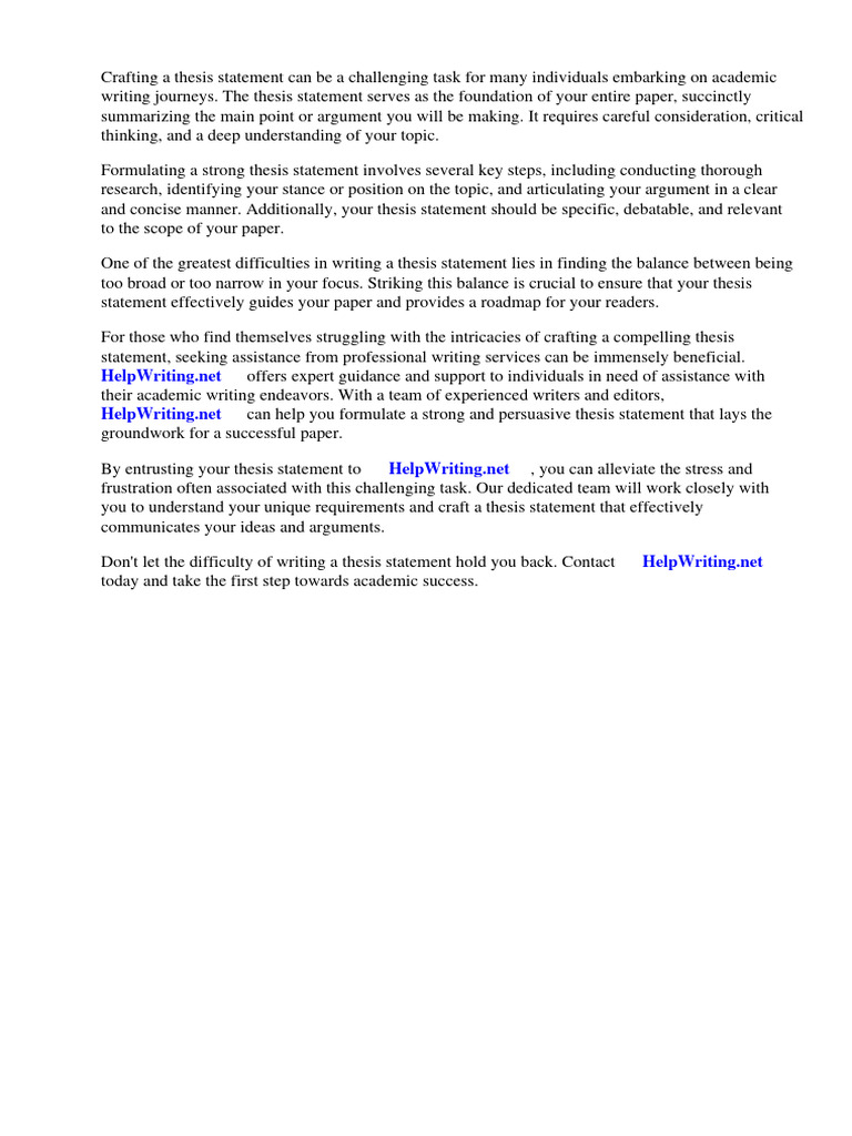 How Do You Make A Thesis Statement | PDF | Essays | Thesis