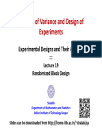 Analysis of Variance and Design of Experiments