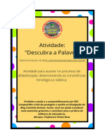 Atividade de Alfabetizacao Descubra A Palavra