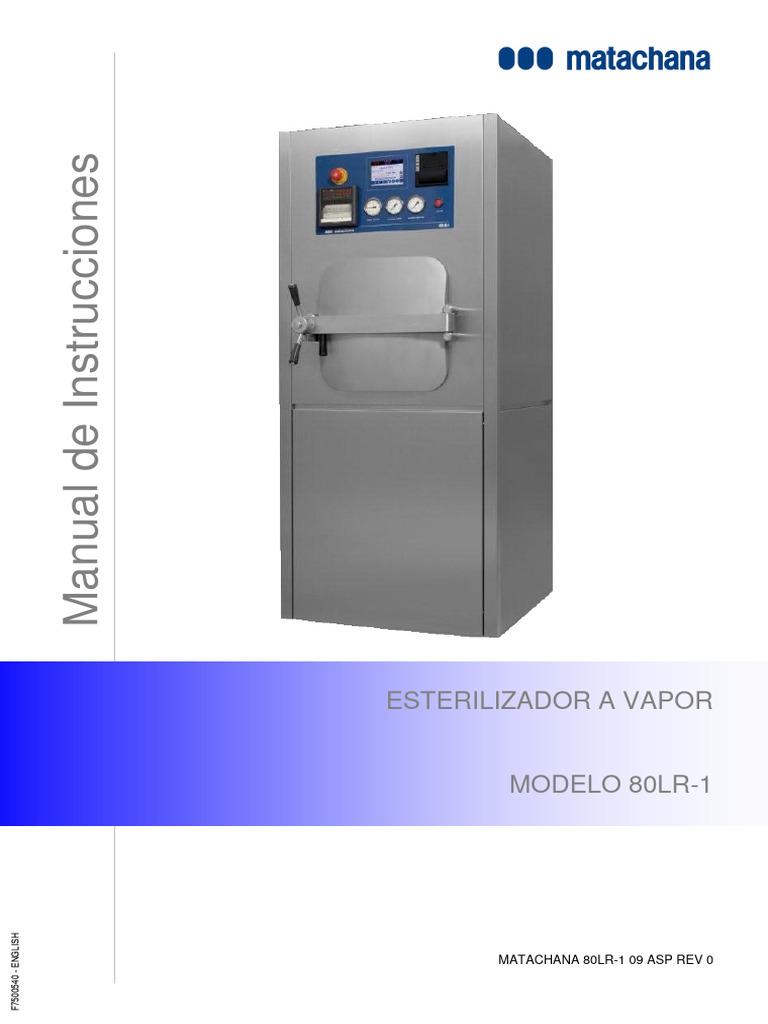 Esterilizador de Vapor Matachana 80LR-1 | PDF | Pantalla táctil | Vapor