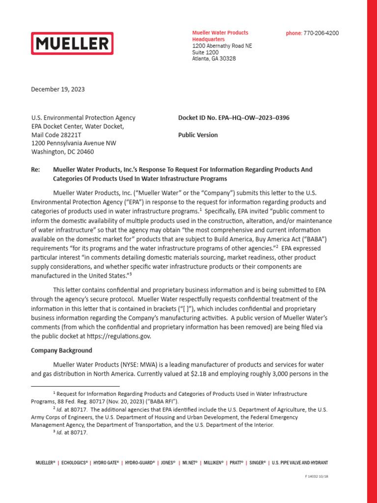 EPA HQ OW 2023 0396 0032 - Attachment - 1 | PDF | Valve