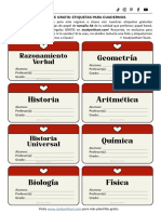 Imprimible Etiquetas para Cuadernos Corazon Studywithart