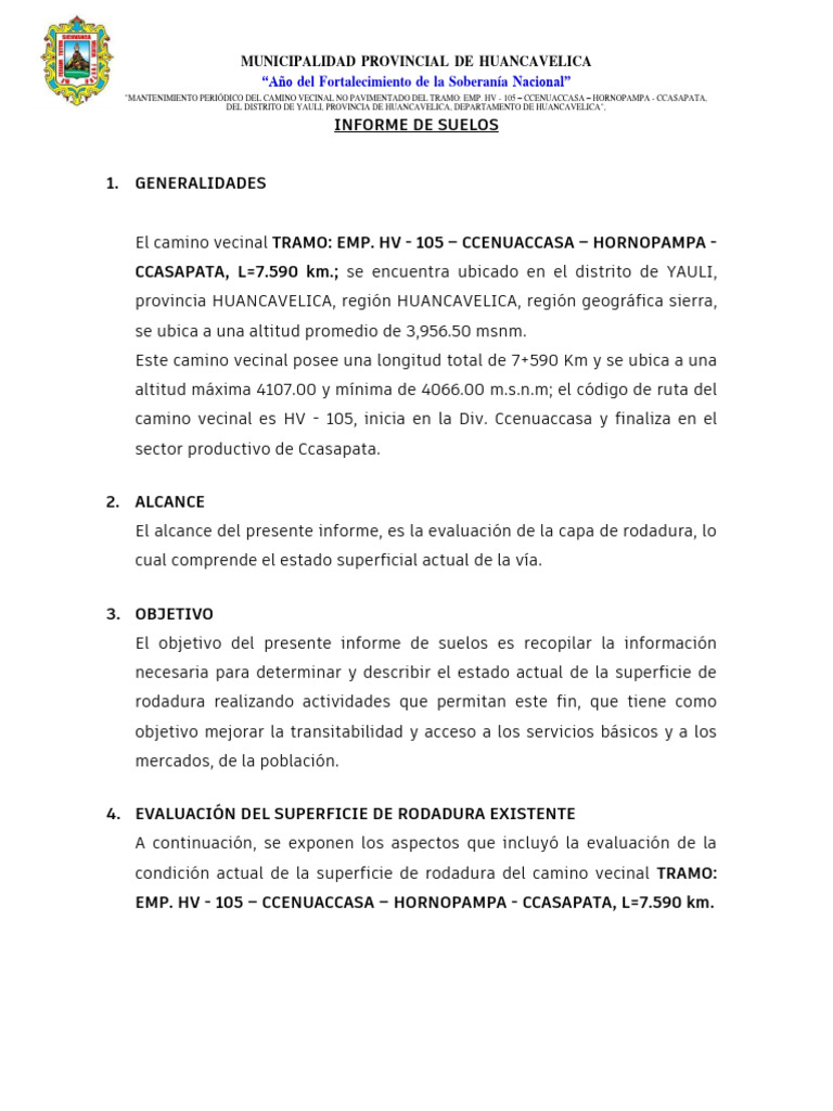 Informe De Suelos Pdf