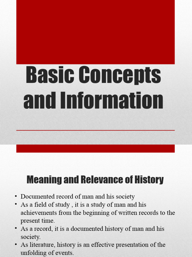 Basic Concepts and Information | PDF | Social Science | Science ...