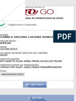 Conselho Regional de Odontologia de Goiás Pagamento Realizado