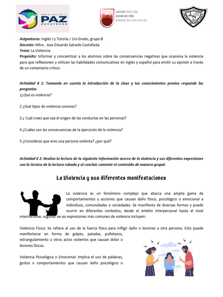 Comprendiendo la Violencia en el Aula | PDF | Violencia | Violación