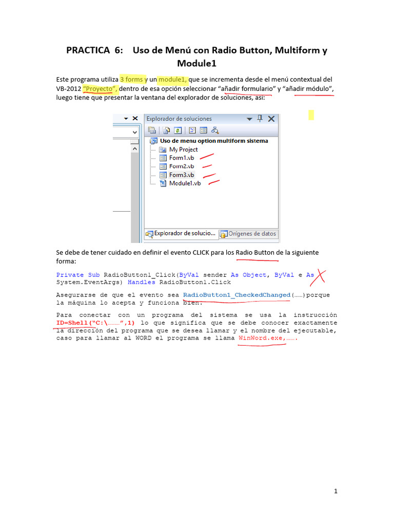 VB-2012 Radio Button Menu Tutorial | PDF