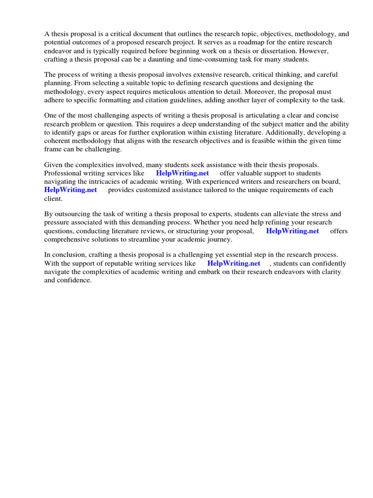 What Is A Thesis Proposal | PDF | Thesis | Methodology