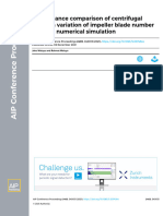 Performance Comparison of Centrifugal Pump in Variation of Impeller Blade Number Through Numerical Simulation