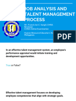 Reviewer - Job Analysis and Talent Management Process