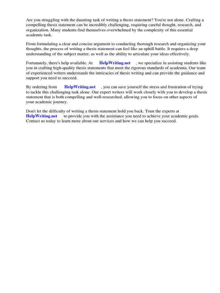 Simple Steps To Writing A Thesis Statement | PDF | Essays | Thesis