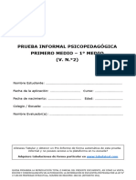 Primero Medio Prueba Informañ