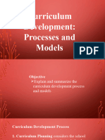 Curriculum Dev. Processess and Models