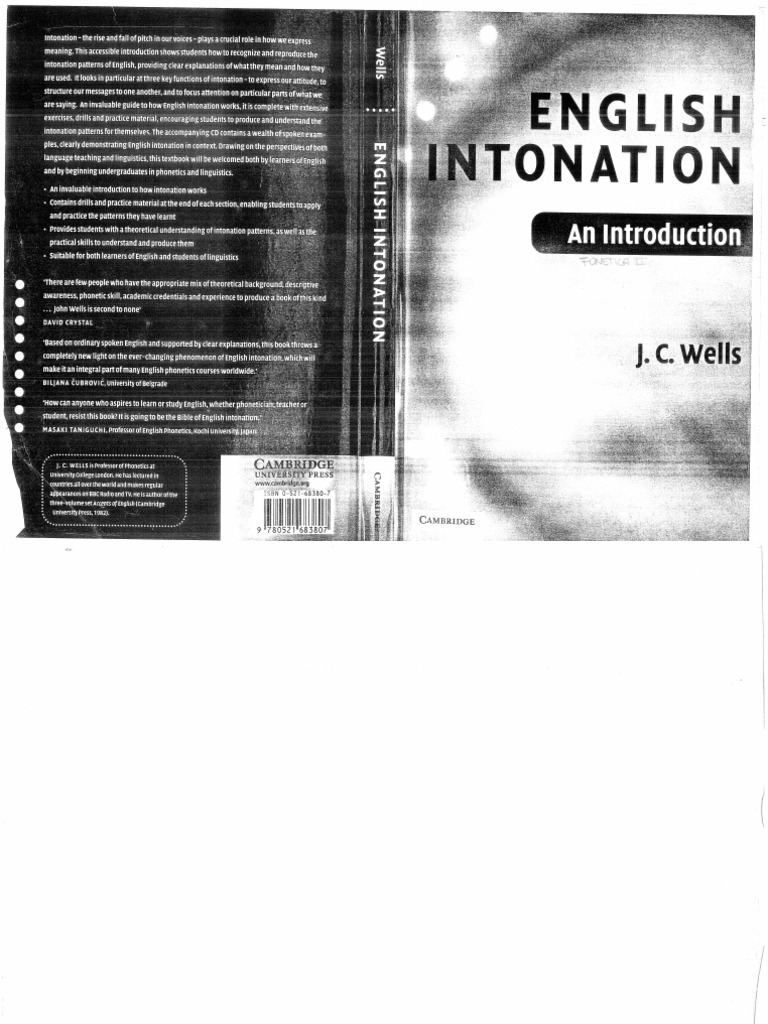 English Intonation PB and Audio CD: An Introduction: Wells