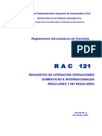 RAC  121 - Requisitos de Operación - Operaciones Domésticas - Internales-Regulares y no Regulares