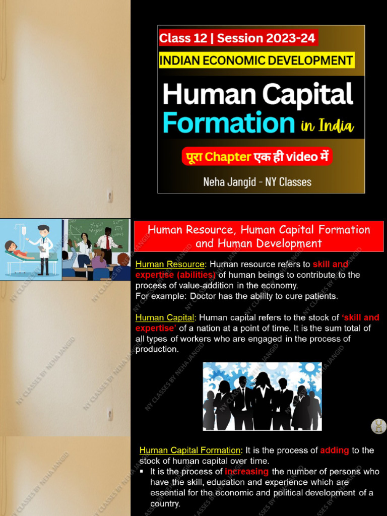 Human Capital Formation in India | PDF