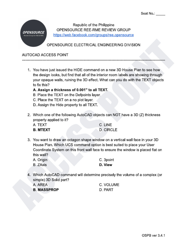 Autocad-Access Point 2 | PDF