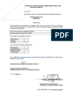 Modelo No. 1. CERTIFICACIÓN DE LA CLASIFICACIÓN