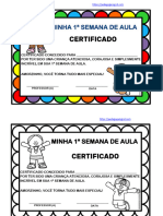 Certificado 1 Semana de Aula Atualizado