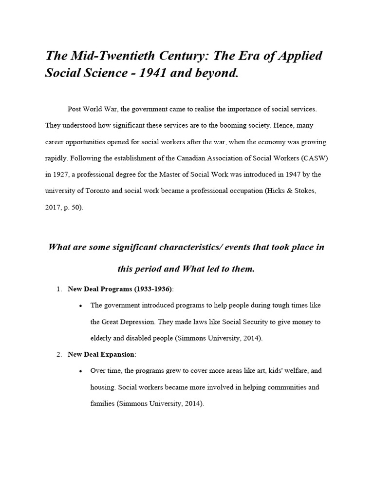 Evolution of Social Work Post-WWII | PDF | Welfare | Social Work