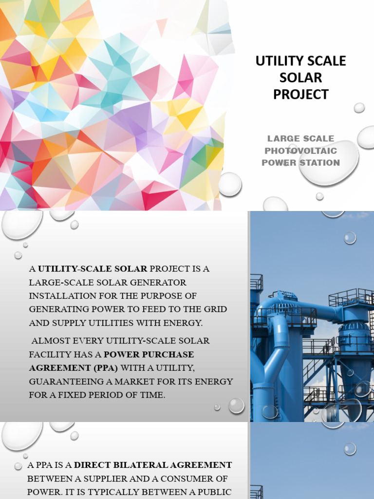 Utility-Scale Solar Project Overview | PDF | Photovoltaic System ...