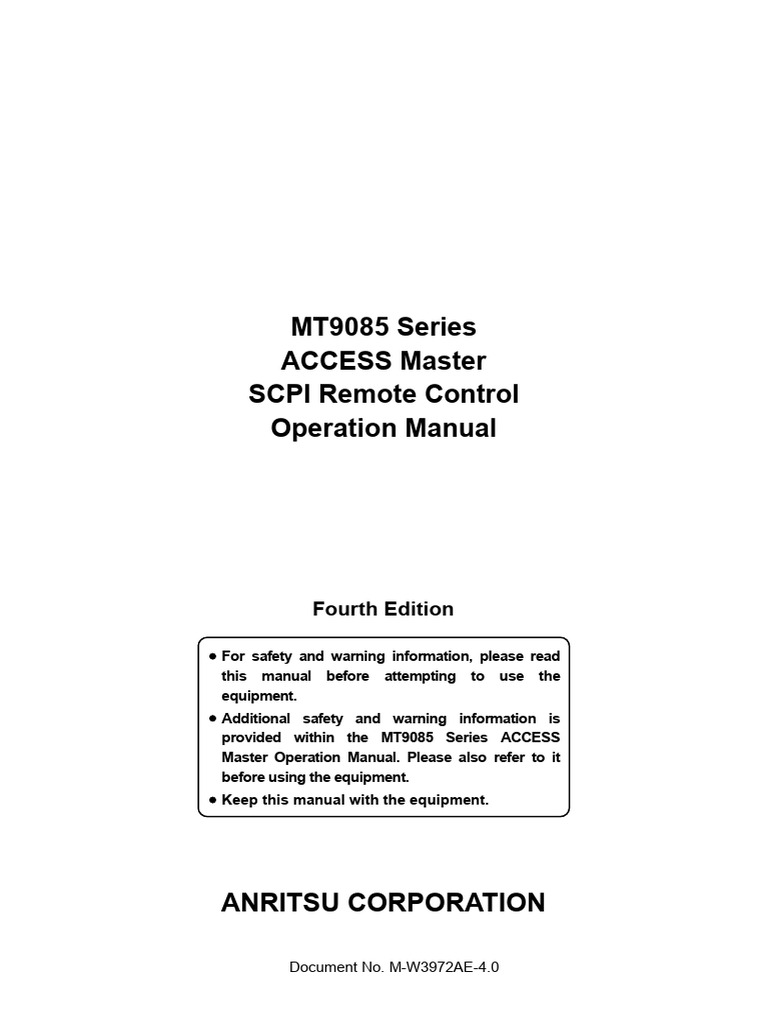 MT9085 Scpi Remote Opm e 4 0 | PDF | Usb | Ethernet