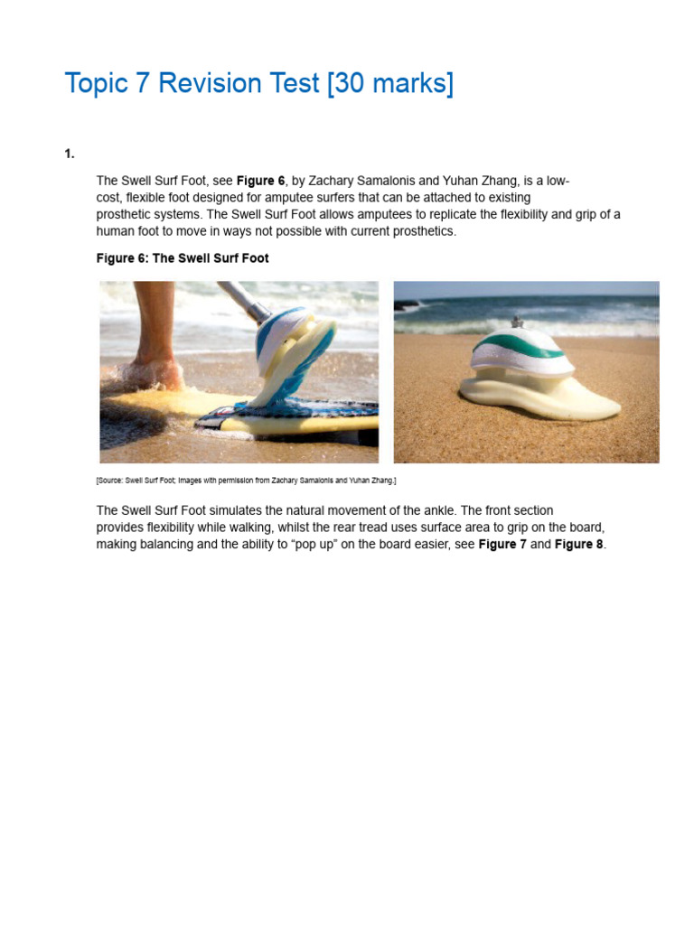 Topic 7 Revision Test - Student - 2024 | PDF
