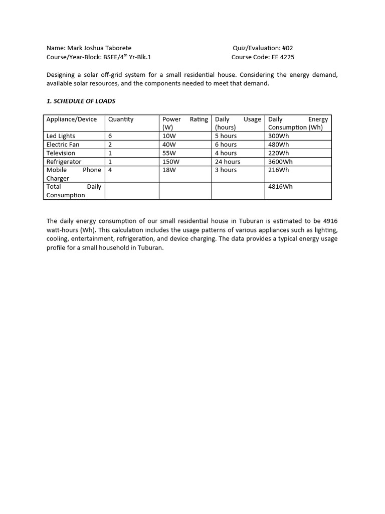 Solar Off Grid Pdf Photovoltaic System Solar Panel