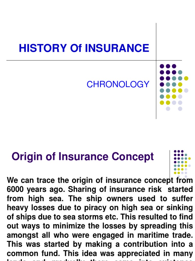 History of Insurance PDF Insurance Financial Risk