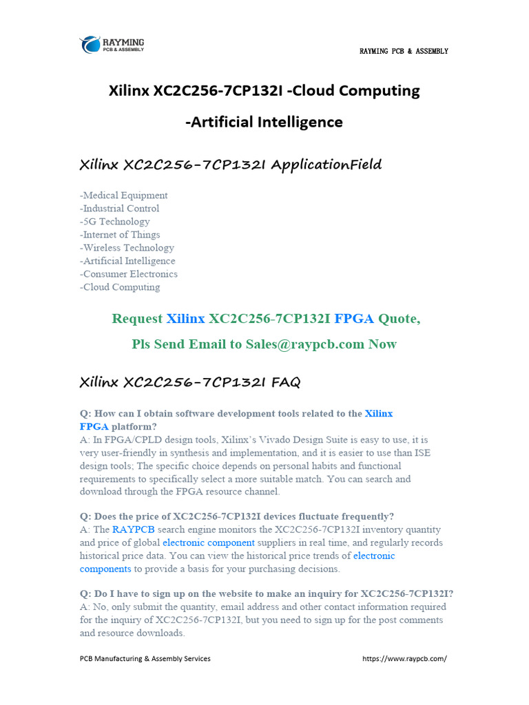 Xilinx XC2C256-7CP132I - Cloud Computing - Artificial Intelligence ...