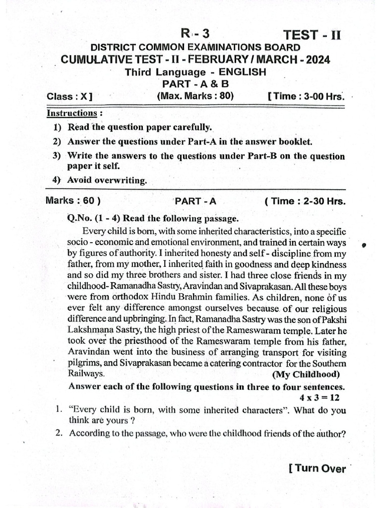 Cumulative Test - 2 | PDF