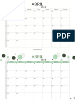 Calendario Abril 2024 - UnaCasitaDePapel