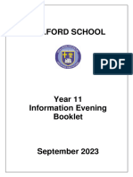 Y11 Info Evening Booklet Sept 23