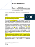 Modelo de Carta de Declaracion Jurada (Hijos Menores) Ok1