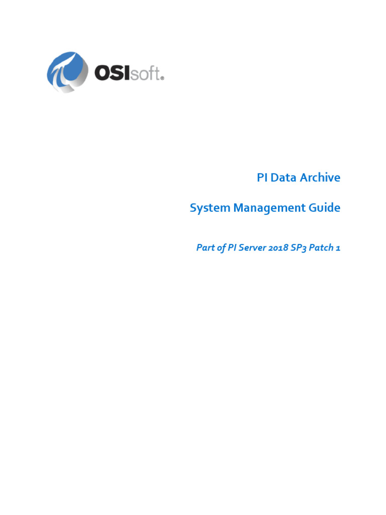 PI Data Archive Management Guide | PDF | Backup | Software Engineering