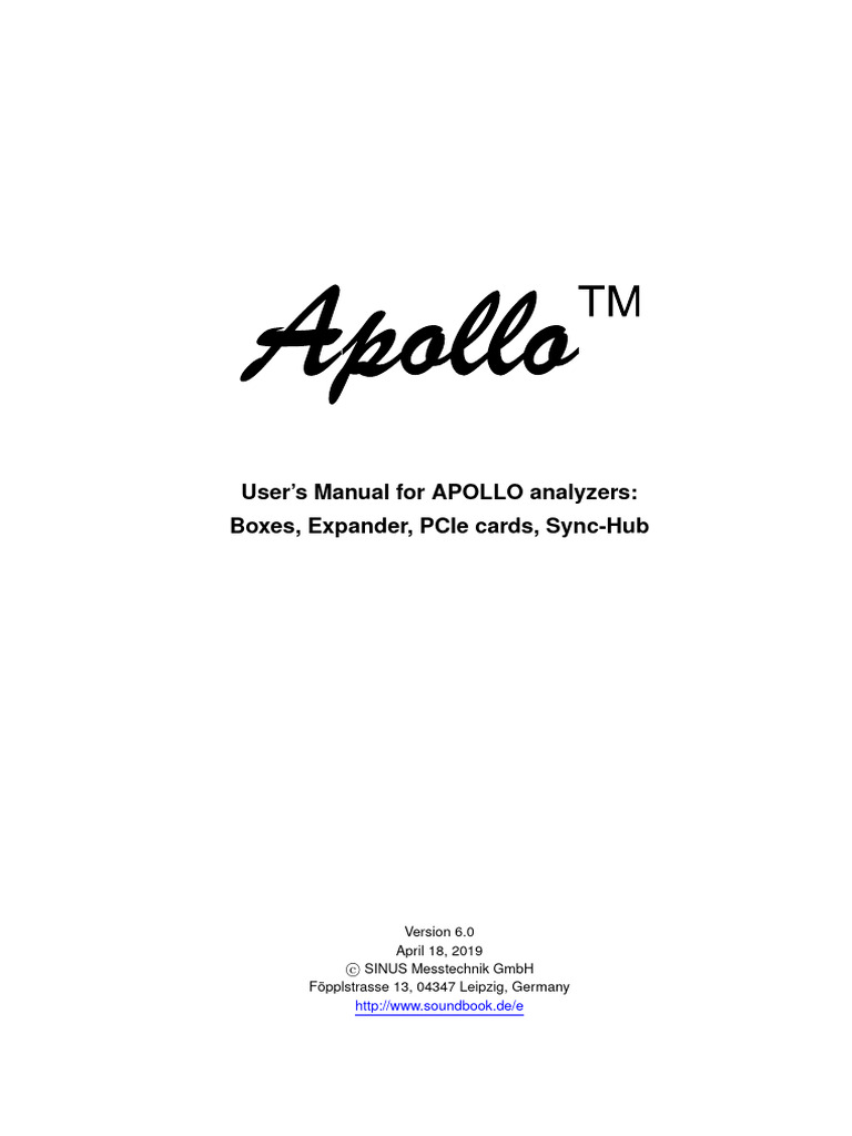 Apollo en 6.0 | PDF | Usb | Electrical Connector