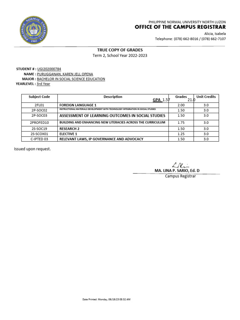 office-of-the-campus-registrar-true-copy-of-grades-pdf-cognition