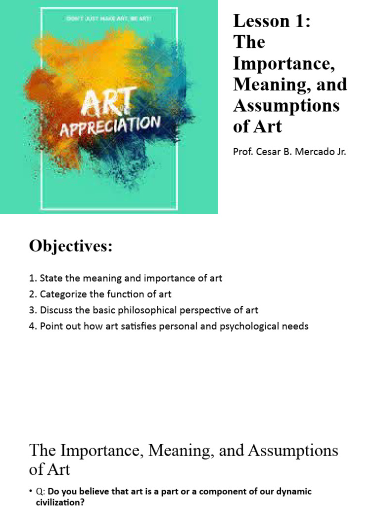 Lesson 1 download free pdf aesthetics paintings