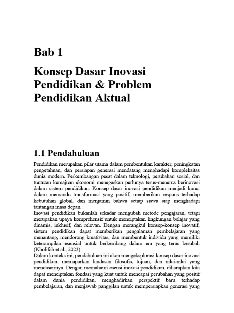 Inovasi dan Problematika Pendidikan SD | PDF | Karier & Perkembangan
