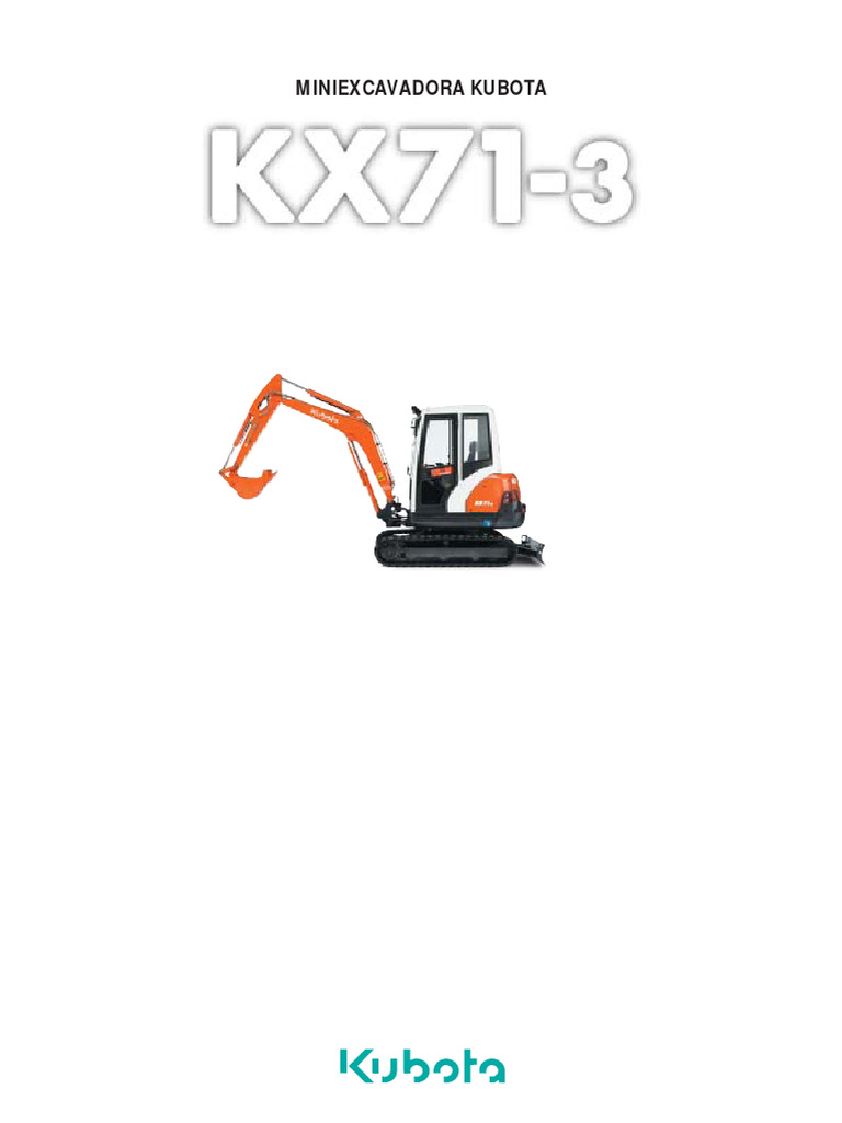 MiniexcavadoraKubotaKX713SP PDF Motores Ingeniería mecánica