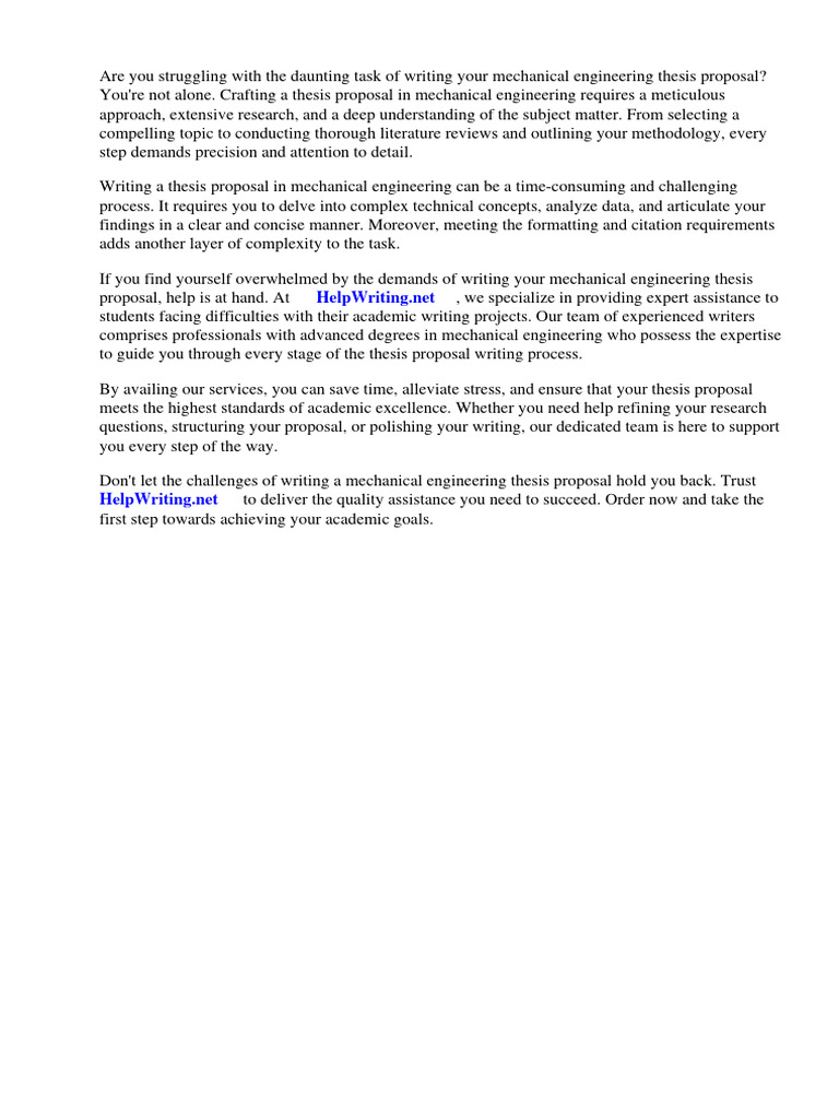 MECHANICAL ENGINEERING PROJECT PROPOSAL SAMPLE PDF visual data 6