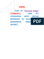 Topic: To Study of AND It'S Utilisation With Special Reference To Villagers of Balrampur Ramanujganj District