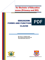 EBS 282 - Forms and Functions of The Clause