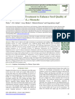 Effect of Priming Treatment To Enhance Seed Quality of (Sorghum Bicolor (L.) Moench)