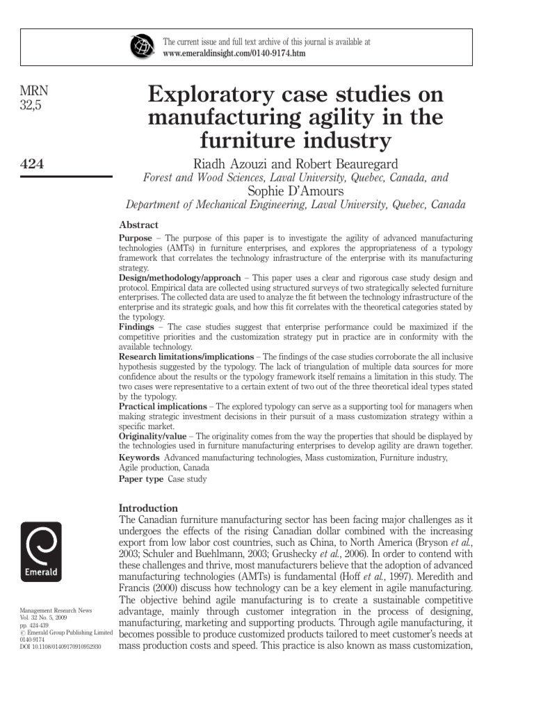 Exploratory Case Studies On Manufacturin | PDF | Conceptual Model ...