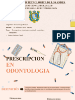 Prescripcion en Odontologia y Certificado Odontologico